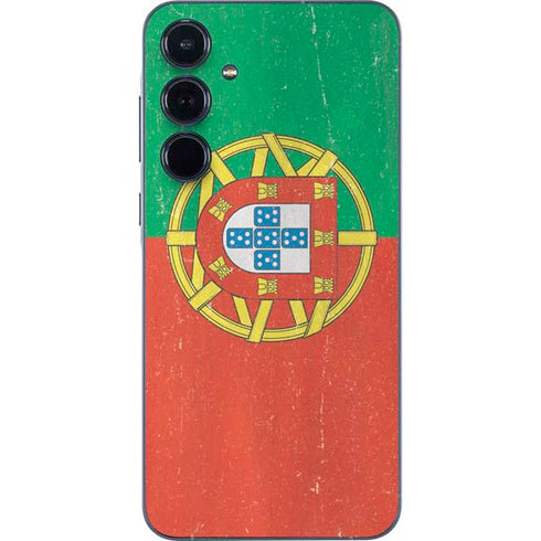 Portugal Flag Distressed Galaxy A55 5G Skin